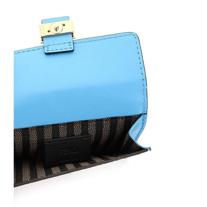 Fendi Vertigo Baguette Multicolor Leather Card Holder Wallet
