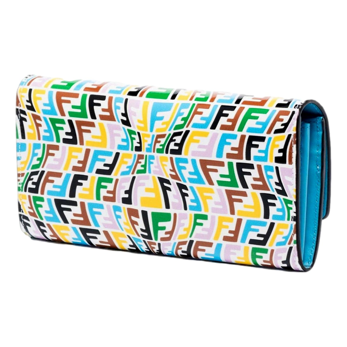 Fendi Vertigo Baguette Multicolor Leather Long Wallet