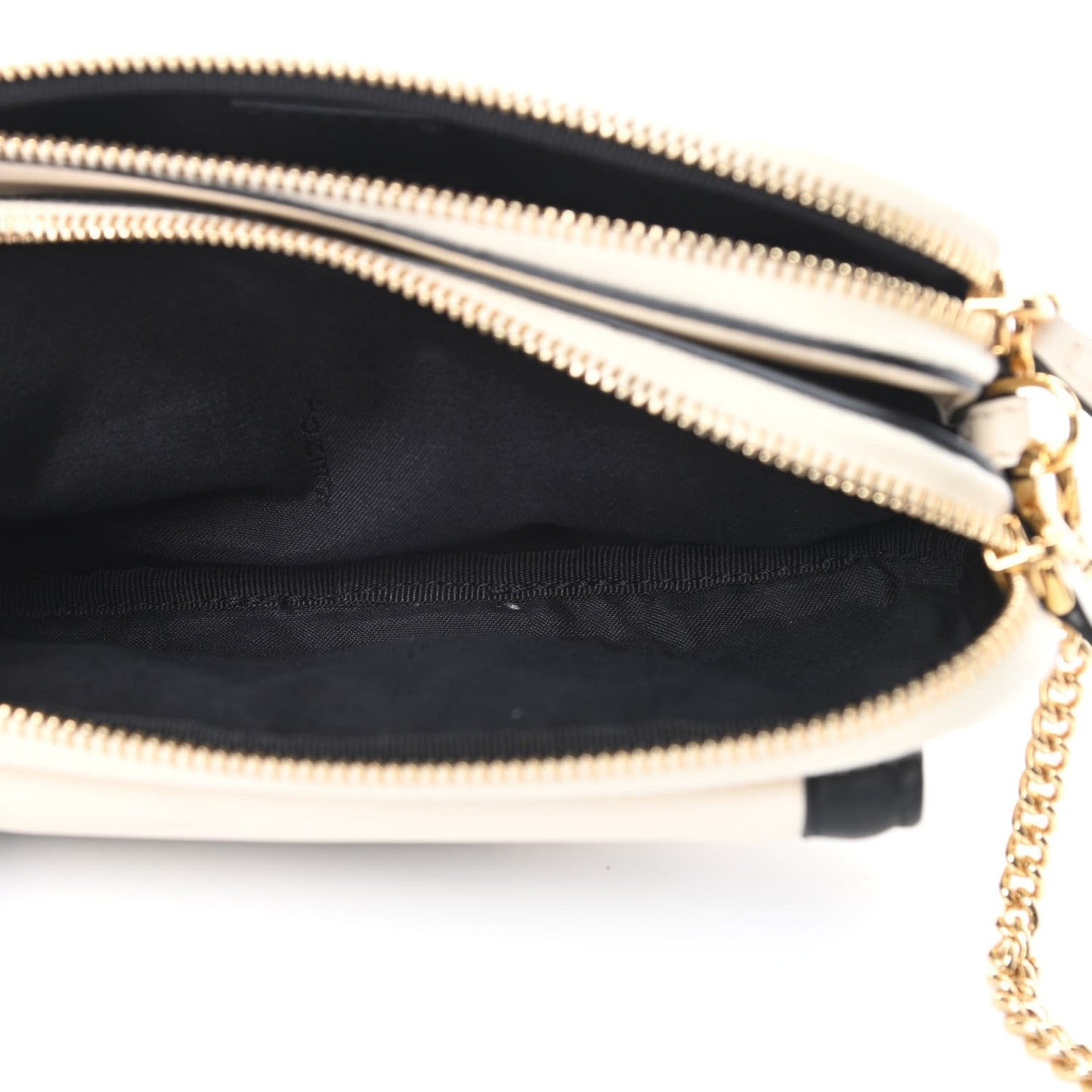 Fendi Vitello Grace Matte Bicolor Easy Baguette Black White