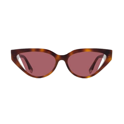 Fendi By The Way Pink Lenses Tortoise Shell Acetate Cat Eye Frame Sunglasses