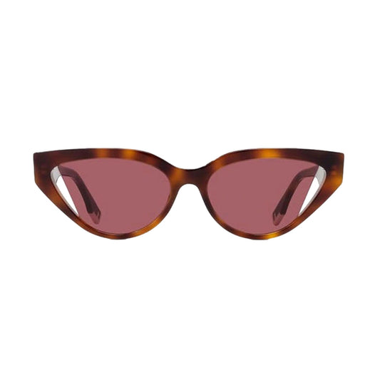Fendi By The Way Pink Lenses Tortoise Shell Acetate Cat Eye Frame Sunglasses