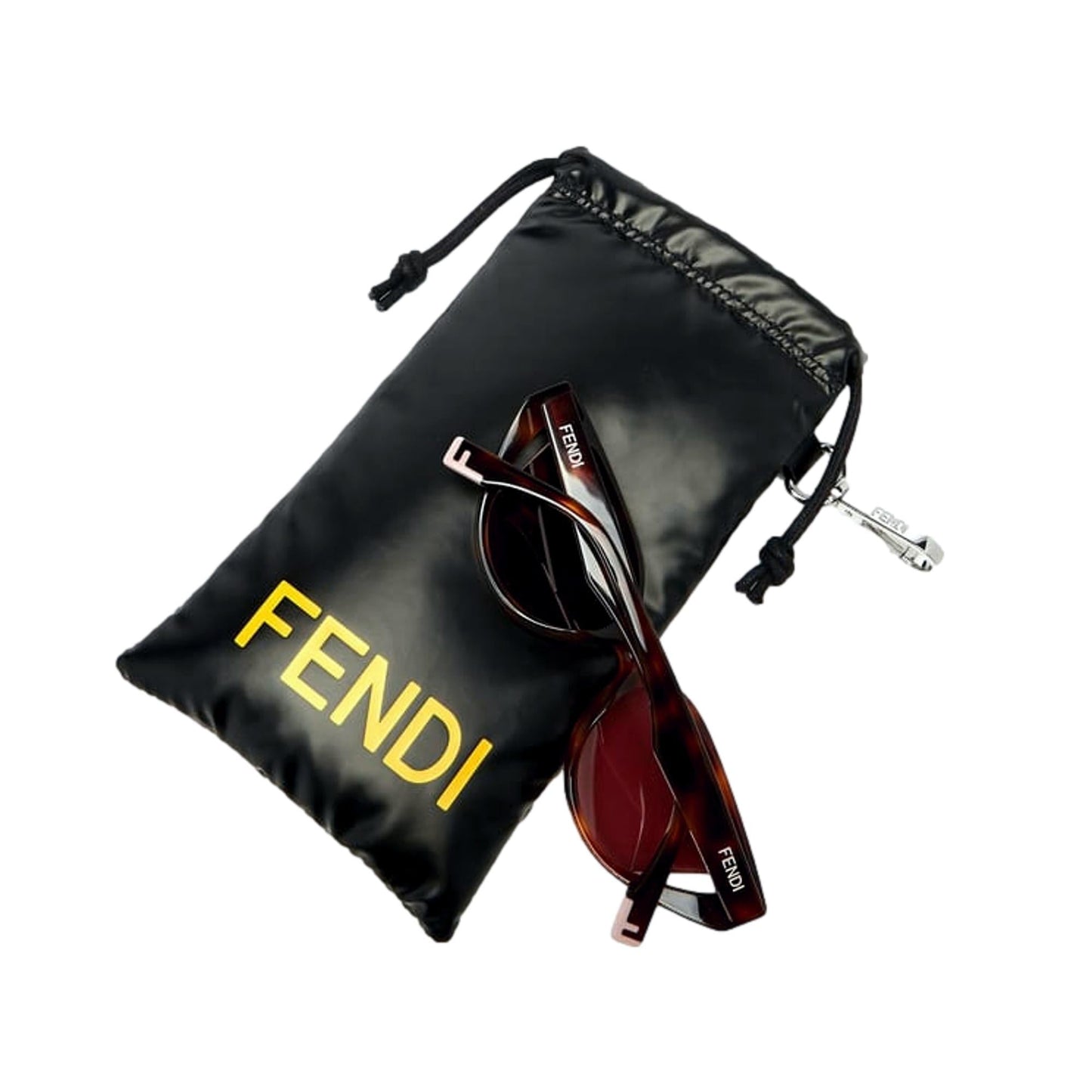 Fendi By The Way Pink Lenses Tortoise Shell Acetate Cat Eye Frame Sunglasses