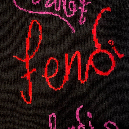 Fendi x Noel Felding Motif Nero Woven Wool Scarf