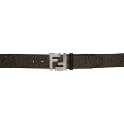 Fendi x Sarah Coleman FF Vertigo Brown Leather Belt 100/40 7C0403
