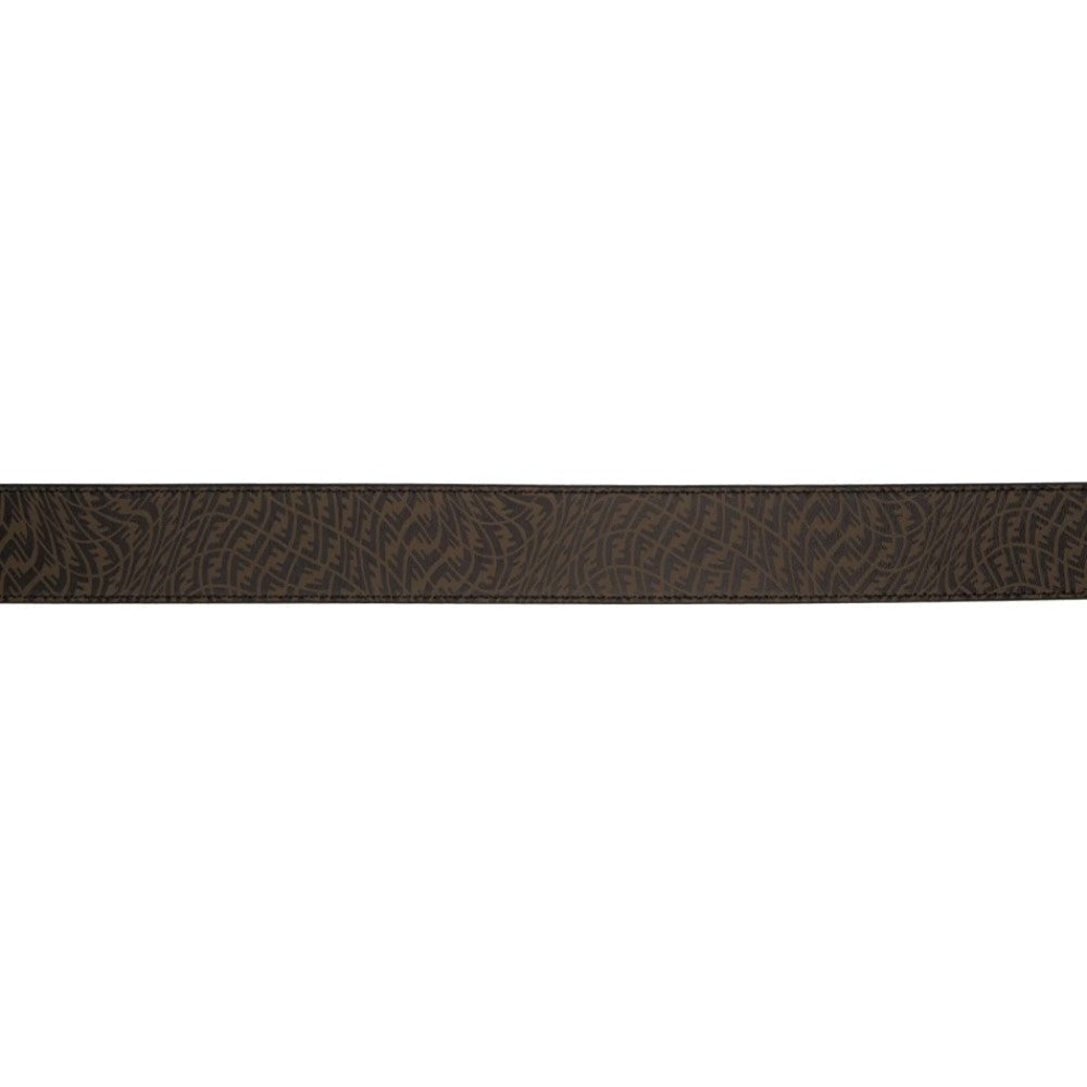 Fendi x Sarah Coleman FF Vertigo Brown Leather Belt 100/40 7C0403