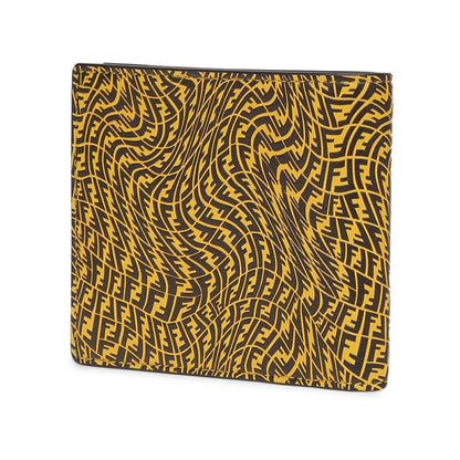 Fendi x Sarah Coleman FF Vertigo Yellow Black Bifold Wallet 7M0169