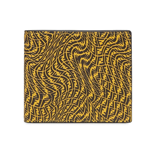 Fendi x Sarah Coleman FF Vertigo Yellow Black Bifold Wallet 7M0169