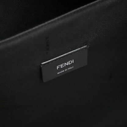 Fendi Zaino Marine Blue Canvas Stamp Logo Backpack