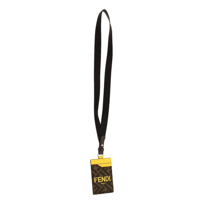 Fendi Zucca Canvas Cardholder Wallet Lanyard