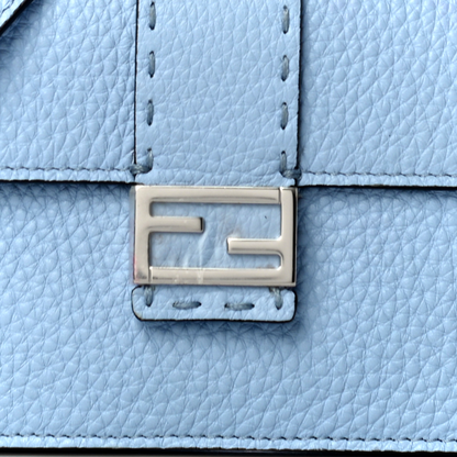Fendi Baguette Sky Blue Leather Crossbody Belt Bag