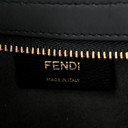 Fendi O'Lock Swing FF Logo Anthracite Gray Chenille Shoulder Bag
