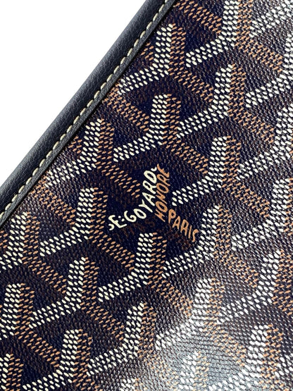 Goyard Artois Womens Shopping Tote Bag Coated Canvas GM Navy Blue
