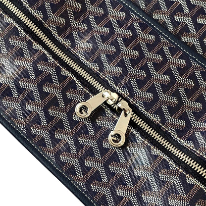Goyard Artois Womens Shopping Tote Bag Coated Canvas GM Navy Blue