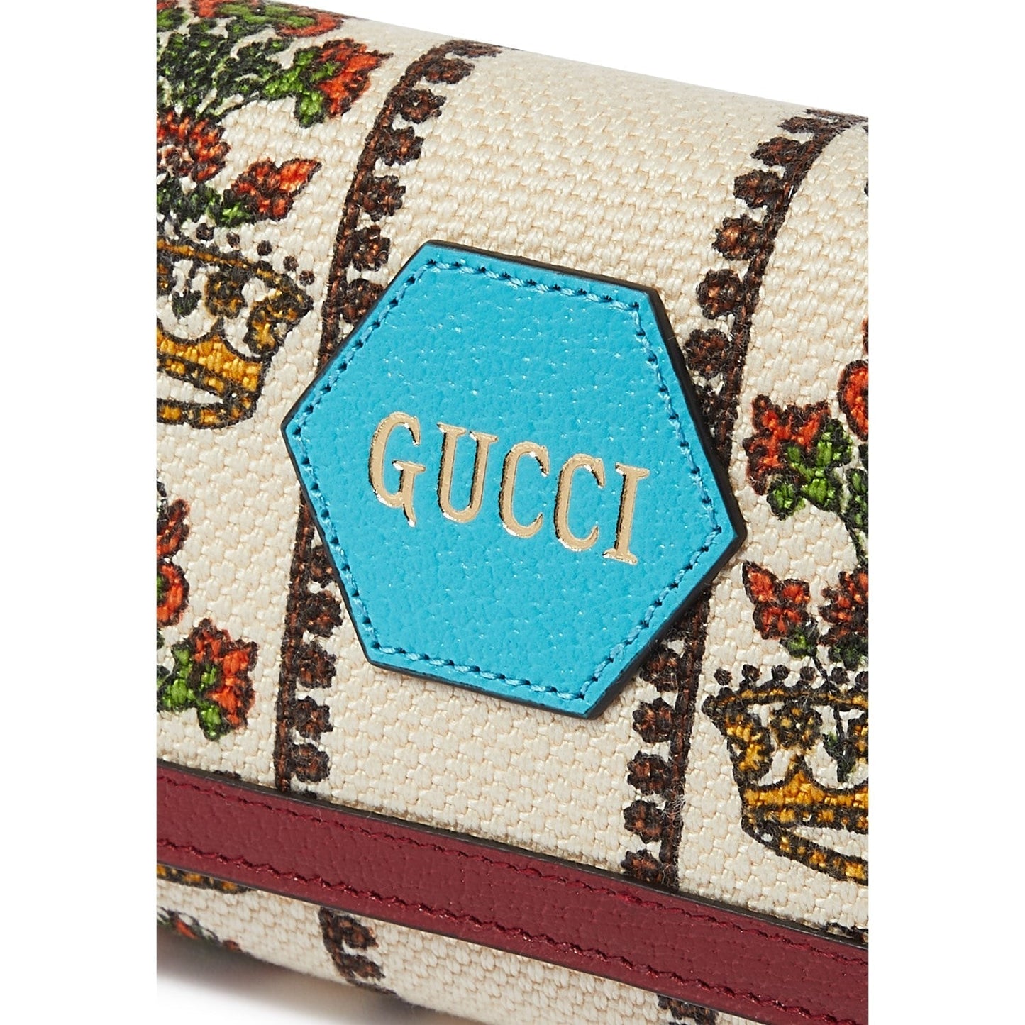 Gucci 100 Centennial Floral Crown Jacquard Wallet On Chain 676305