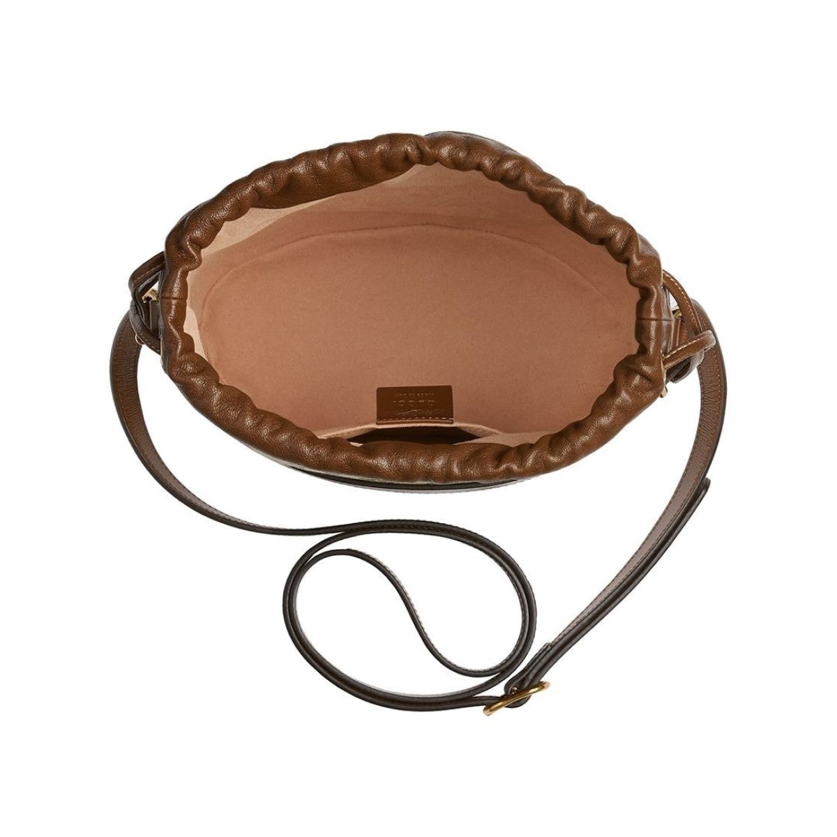 Gucci 1955 Horsebit Monogram Calfskin Drawstring Bucket Bag 602118