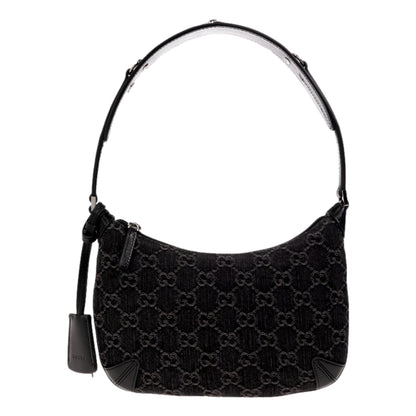 Gucci Womens Horsebit Slim Small Shoulder Bag in Black