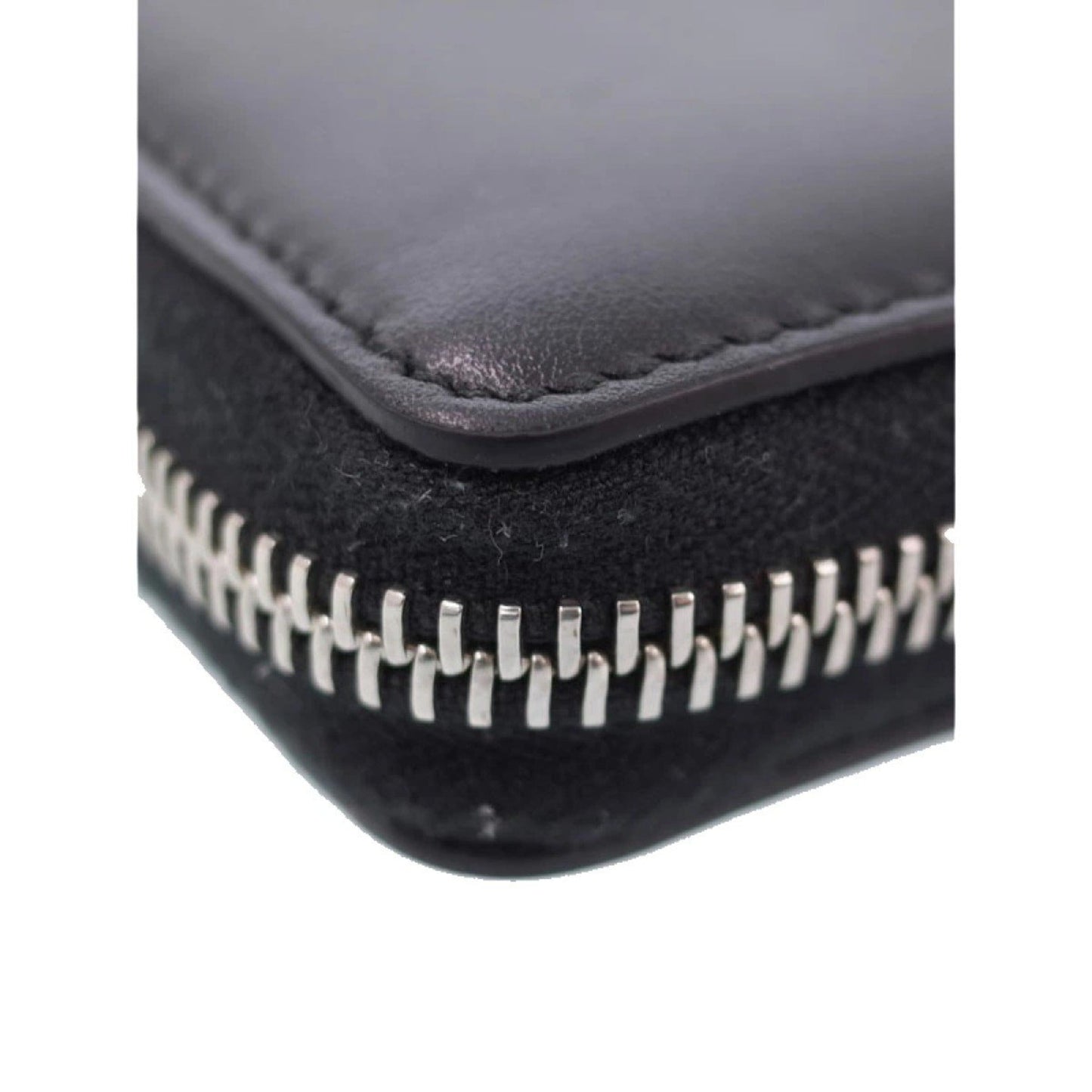 Gucci Black Leather Rainbow Blade Lightning Logo Long Wallet