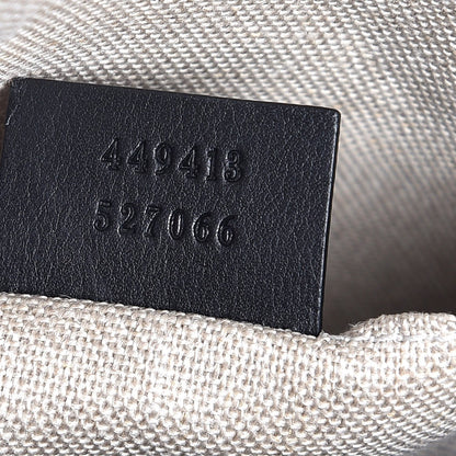 Gucci Bree Black Leather Microguccisima GG Cross Body Bag