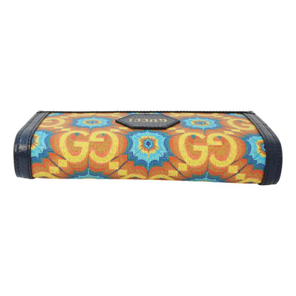 Gucci Centennial Navy Leather GG Kaleidoscope Chain Wallet Bag 676294