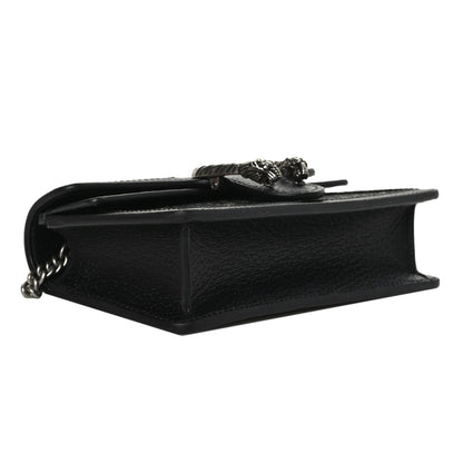 Gucci Dionysus Black GG Denim Super Mini Crossbody Clutch Bag