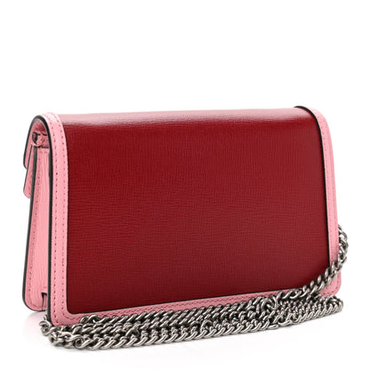 Gucci Dionysus Red Pink Calfskin Leather Super Mini Shoulder Bag 476432