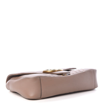 Gucci Marmont Dusty Pink Leather GG Matelasse Flap Shoulder Bag 443496