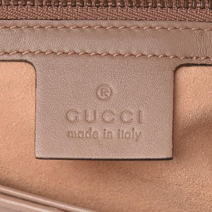 Gucci Marmont Dusty Pink Leather GG Matelasse Flap Shoulder Bag 443496