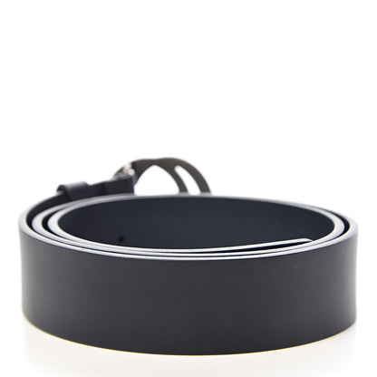 Gucci GG Belt Blue Leather Gold-Toned Hardware 546386 85/34