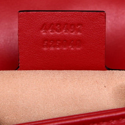 Gucci GG Marmont Hibiscus Red Matelasse Leather Small Shoulder Bag
