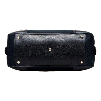 Gucci GG Supreme Canvas Princy Bow Black Leather Trim Boston Bag