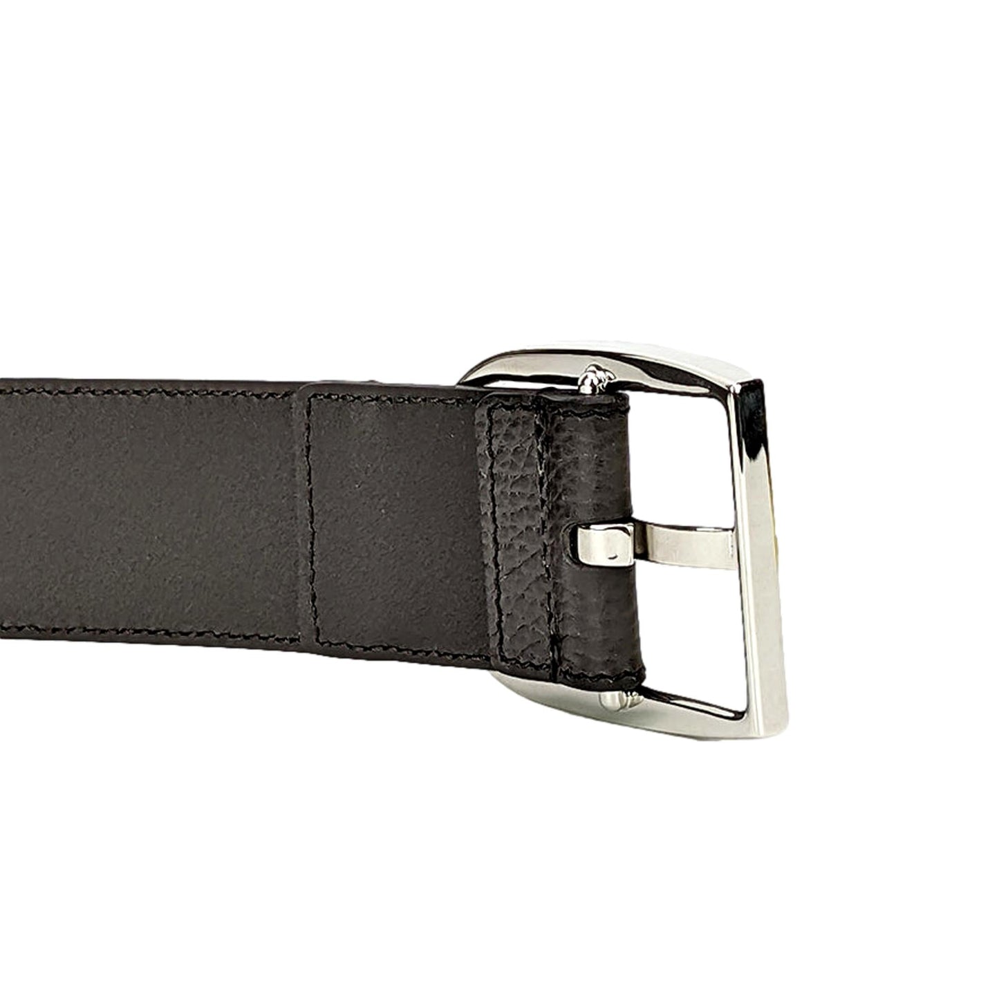 Gucci Mens GG Brown and Beige Size 36/90 Canvas Leather Trim Belt