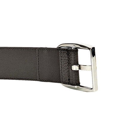 Gucci Mens GG Brown and Beige Size 36/90 Canvas Leather Trim Belt