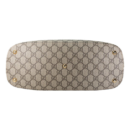 Gucci GG Logo Supreme Moon Beige Hobo Handbag