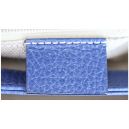 Gucci Interlocking G Caspian Blue Leather Chain Shoulder Bag