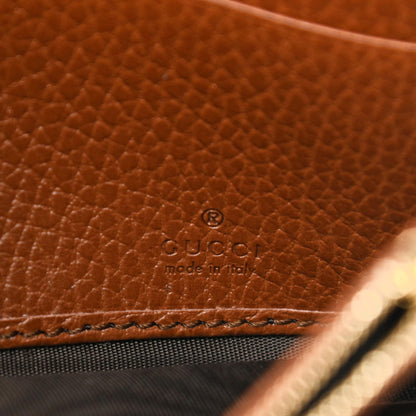 Gucci Jackie 1961 GG Monogram Blue Denim Leather Trim Chain Wallet Clutch Bag