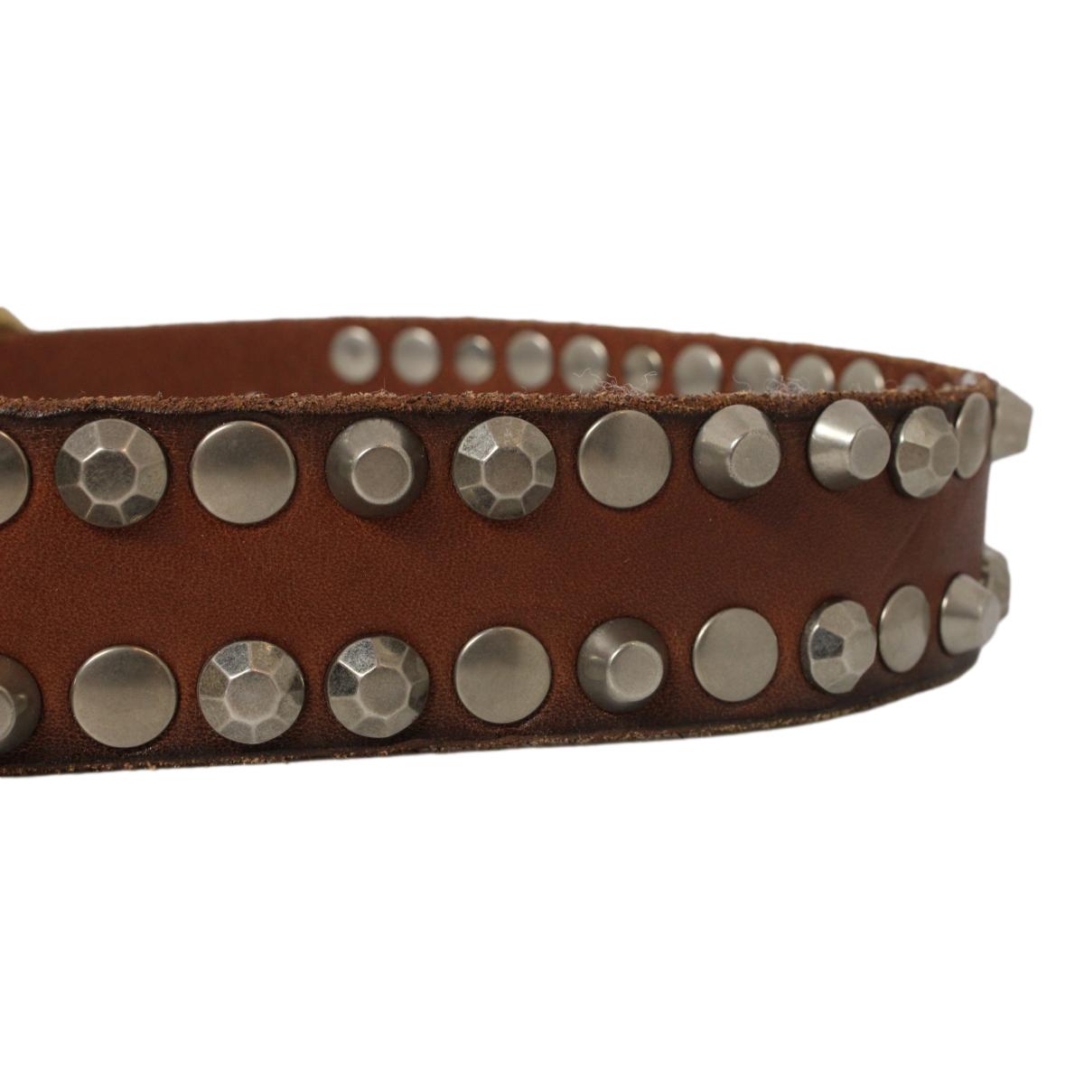 Gucci Marmont GG Brown Leather Studded Belt 105/42 405624