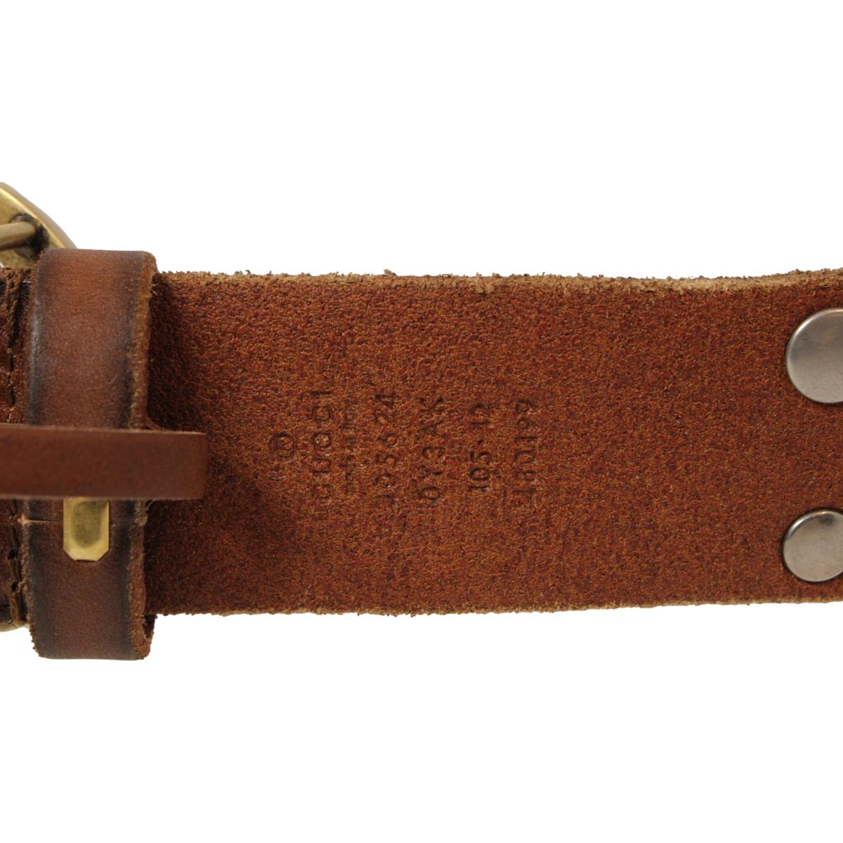 Gucci Marmont GG Brown Leather Studded Belt 105/42 405624