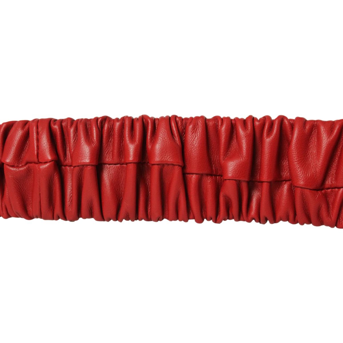 Gucci Marmont GG Red Leather Stretch Belt Size 95/38 602074