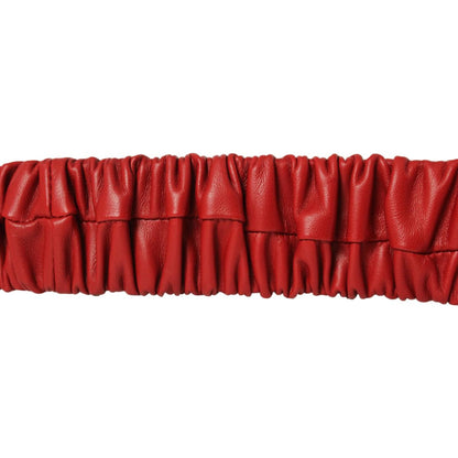 Gucci Marmont GG Red Leather Stretch Belt Size 95/38 602074