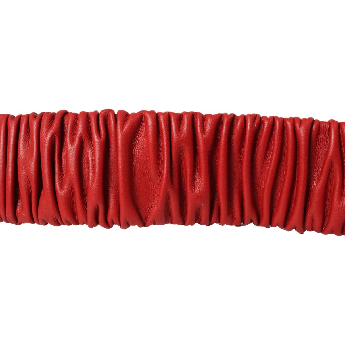 Gucci Marmont GG Red Leather Stretch Belt Size 95/38 602074