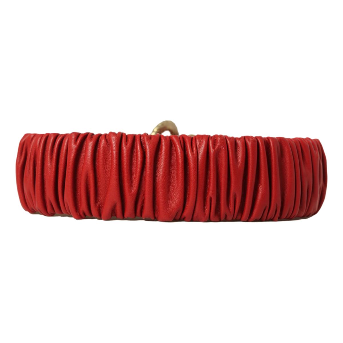 Gucci Marmont GG Red Leather Stretch Belt Size 95/38 602074