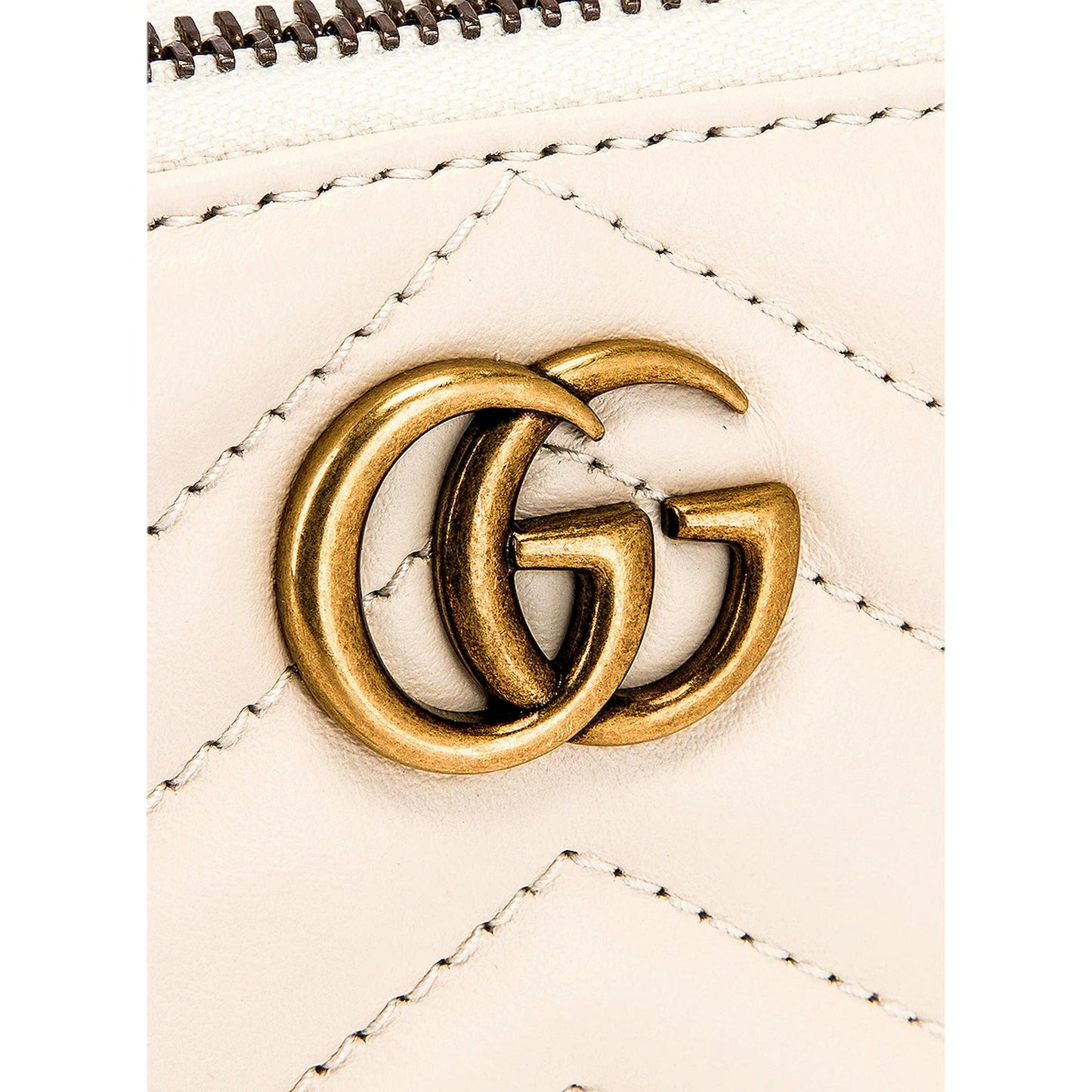 Gucci Marmont Mystic White Wristet Clutch 598598