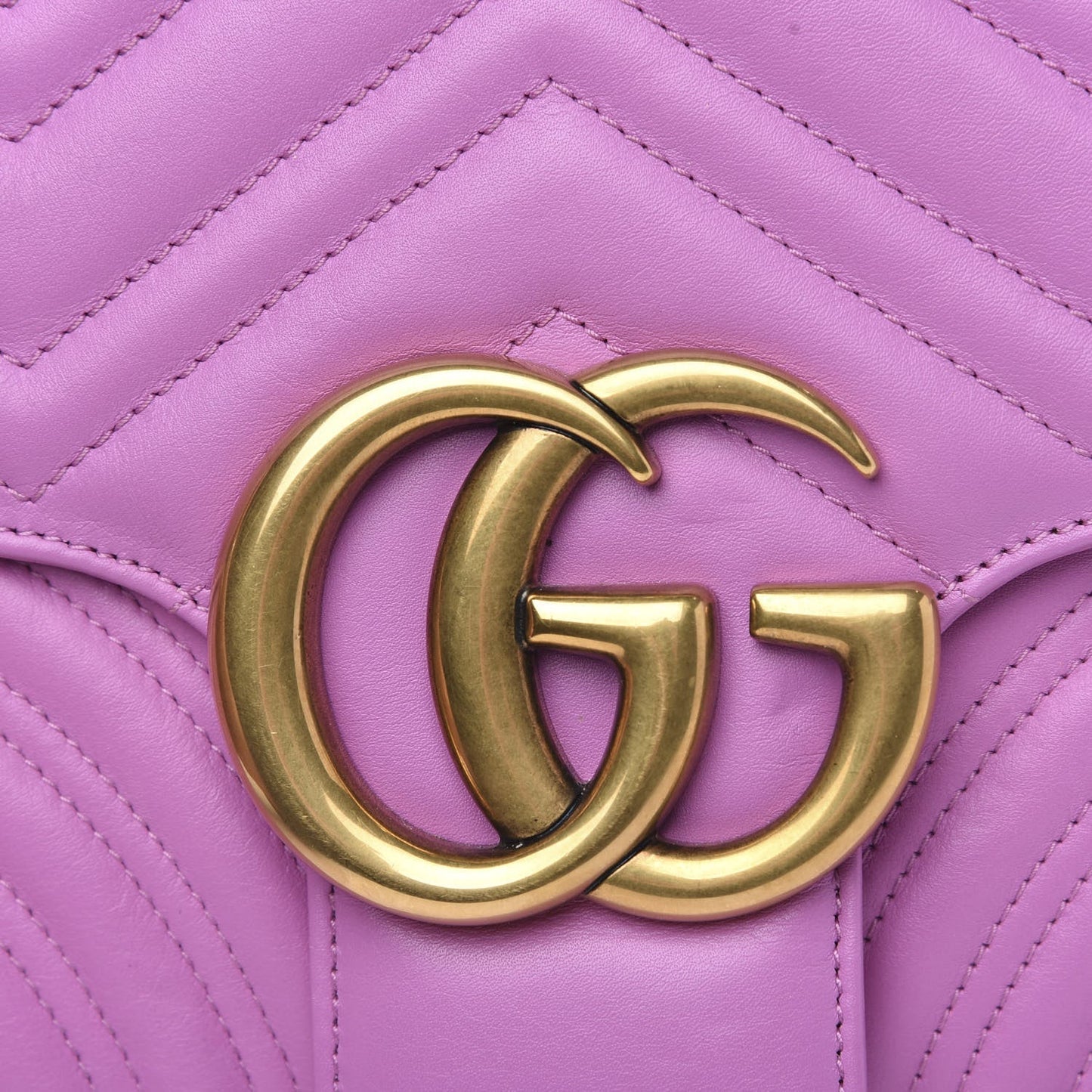 Gucci Marmont Pink Leather GG Matelasse Flap Shoulder Bag 443496