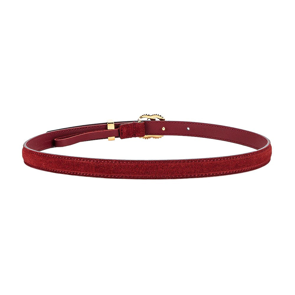 Gucci Marmont Red Suede Torchon GG Buckle Belt Size 95/38 602071