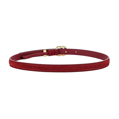 Gucci Marmont Red Suede Torchon GG Buckle Belt Size 95/38 602071