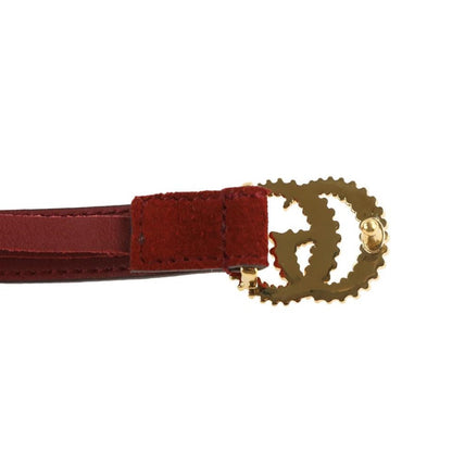 Gucci Marmont Red Suede Torchon GG Buckle Belt Size 95/38 602071
