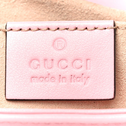 Gucci Marmont Wild Rose Leather Matelasse Shoulder Bag