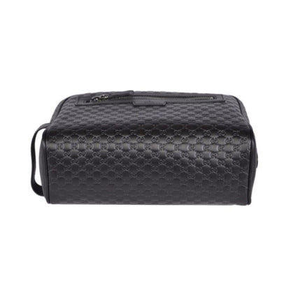 Gucci Mens Microguccissima Black Toiletry Bag