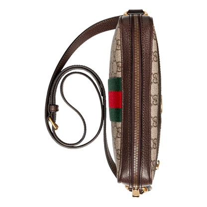 Gucci Ophidia Large GG Supreme Logo Brown Leather Messenger Bag