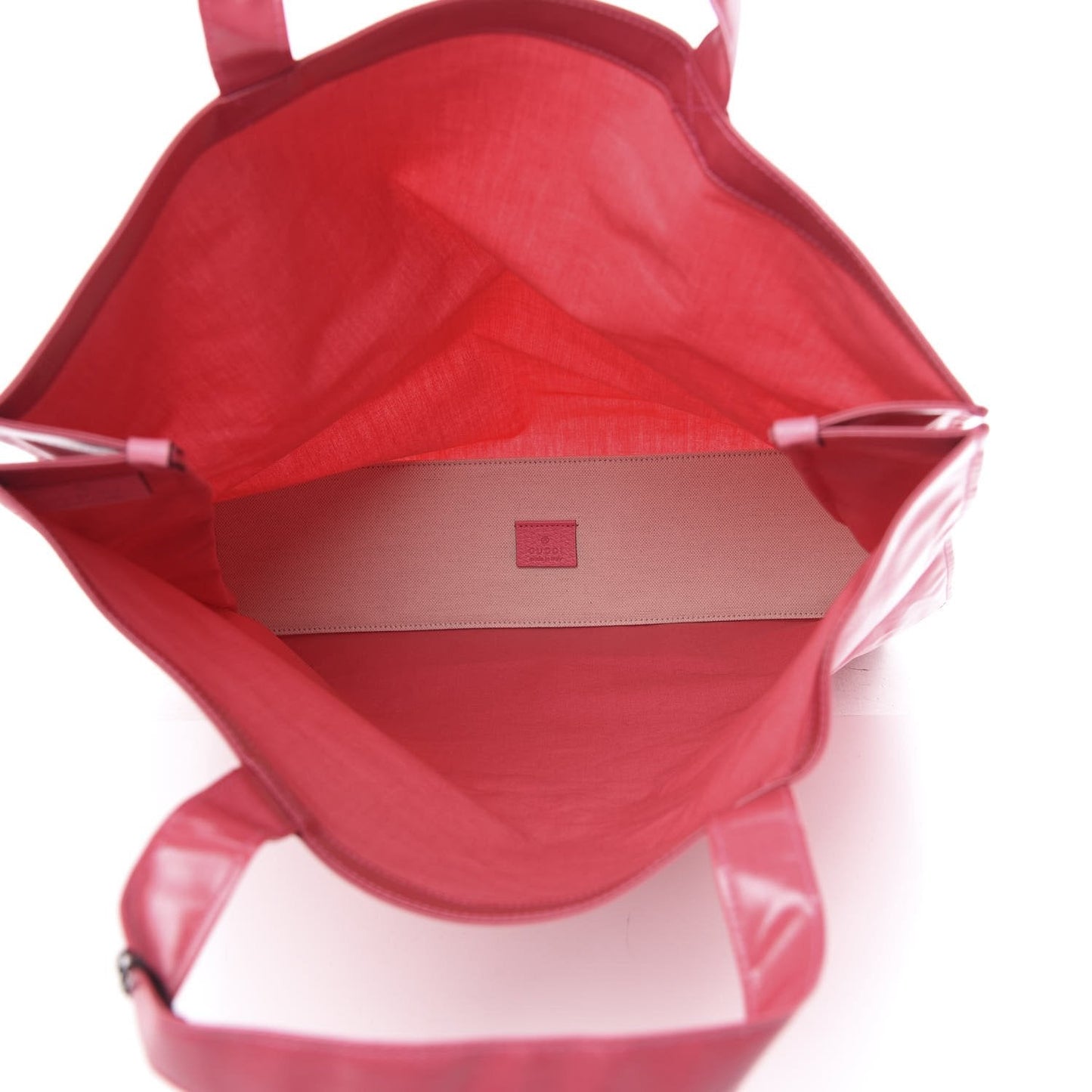 Gucci Montecarlo Crystal Glam Pink Patent Logo Medium Tote Bag 575140